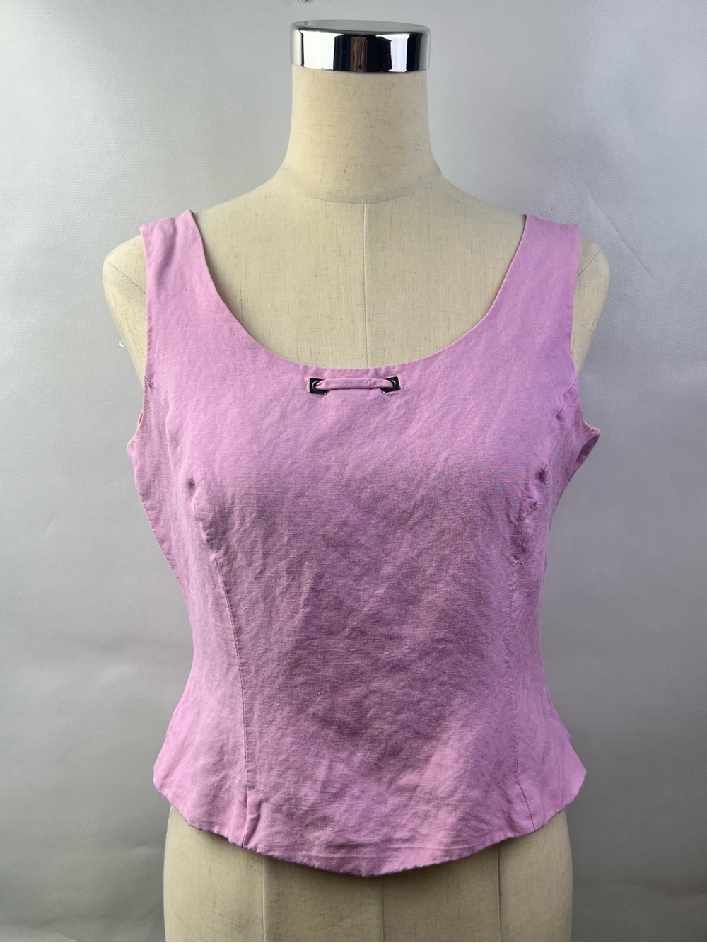 Tahari Arthur S. Levine Pink Side Zip Lined Tank Top Size 8P